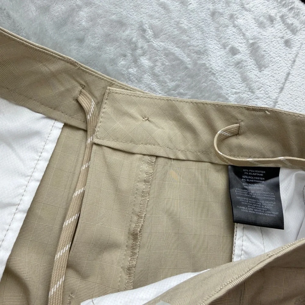 Hang Ten Men's Size 32 Hybrid Performance‎ Shorts Tan Plaid