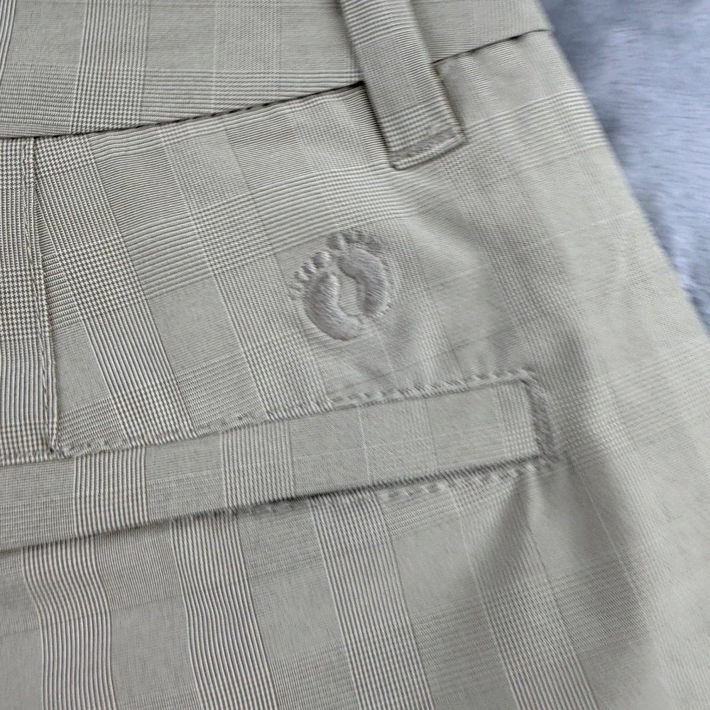 Hang Ten Men's Size 32 Hybrid Performance‎ Shorts Tan Plaid