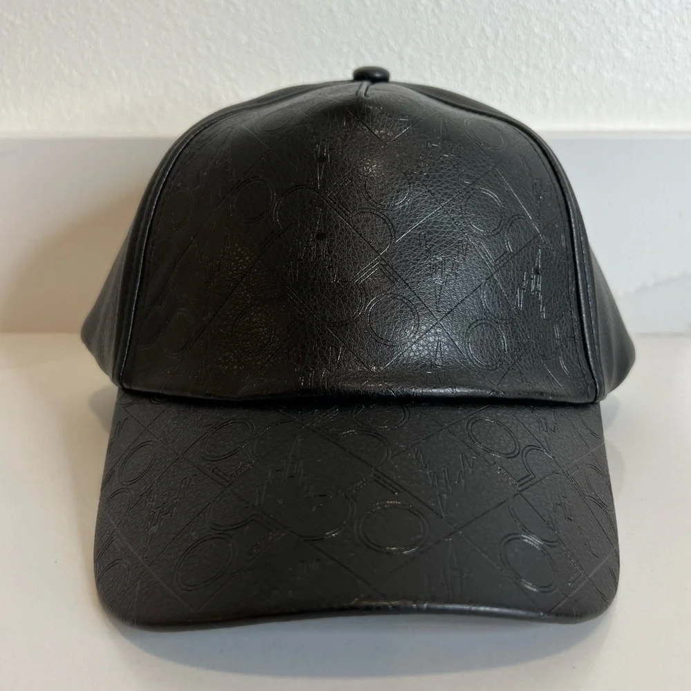Disney Black Embossed Leather-Look Baseball Cap