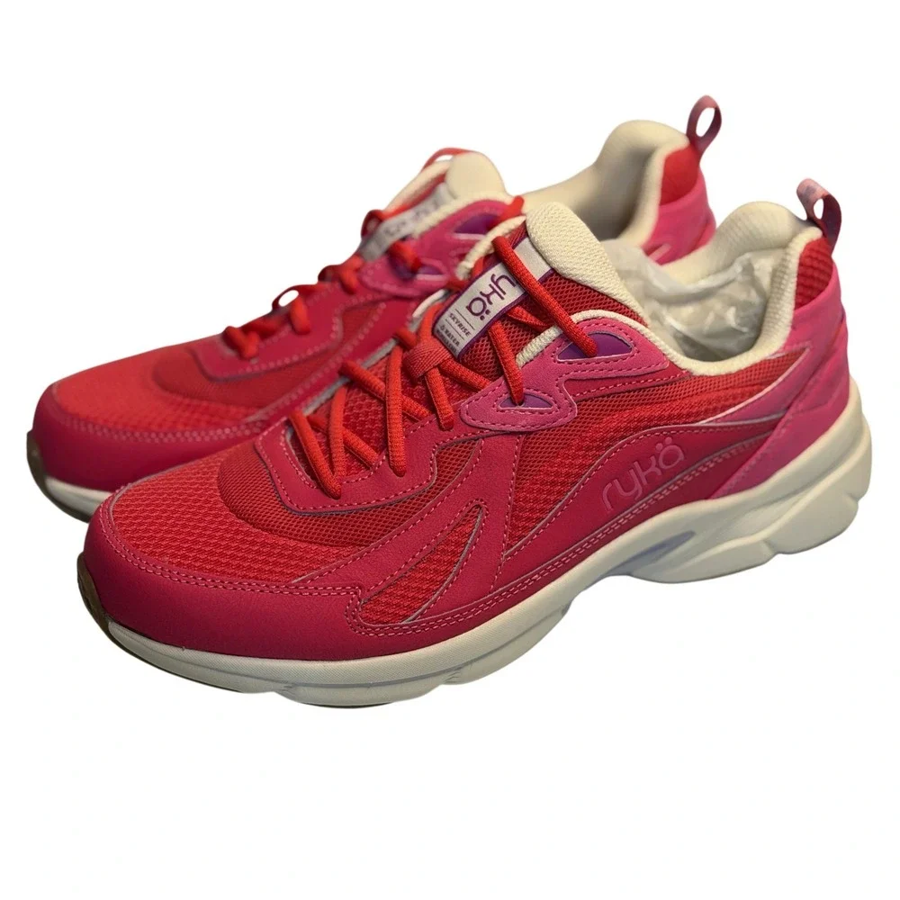 Ryka Skyrise Walking Sneaker‎ Pink Water Repellent Lace Up Shoes Size 11 Women