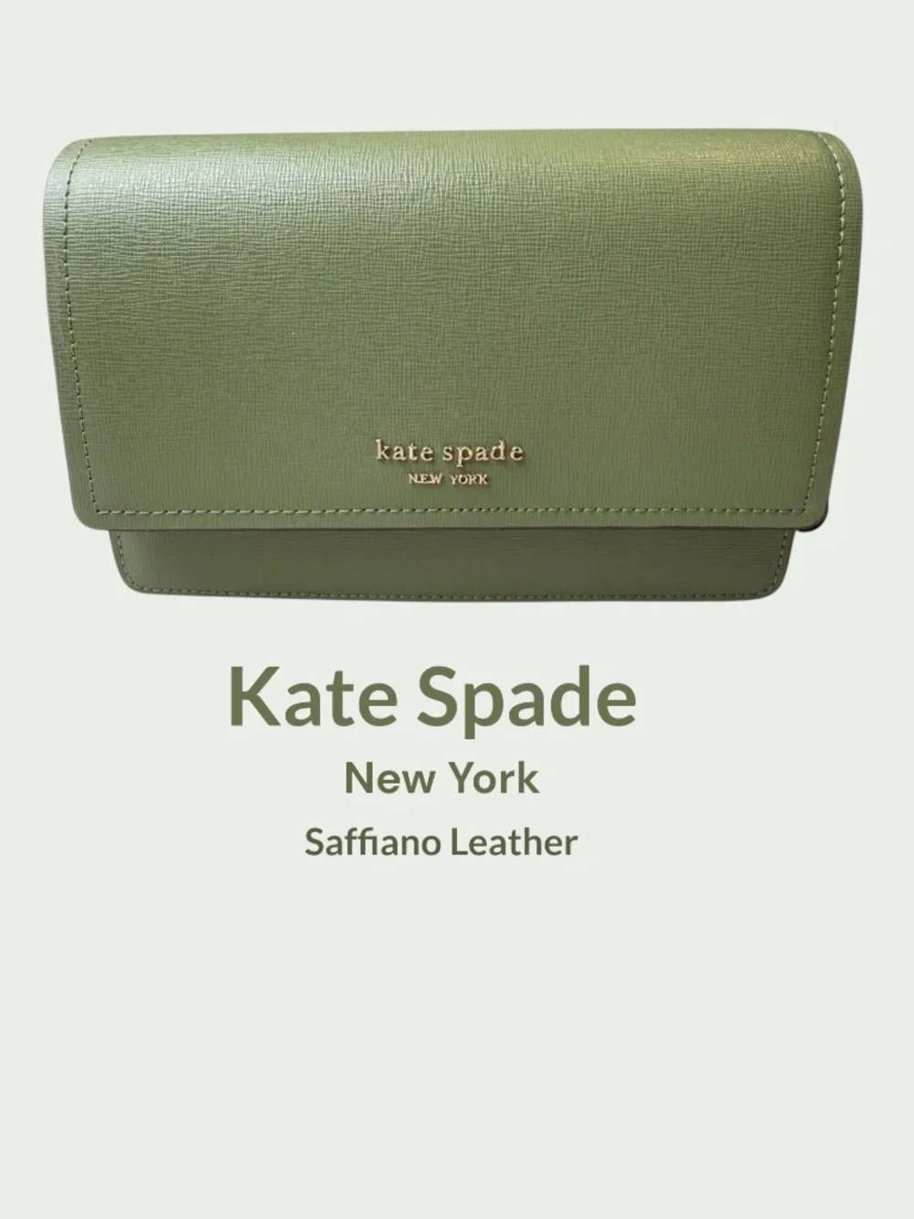 Kate Spade New York Morgan Crossbody/Wallet in Sage Green Saffiano Leather