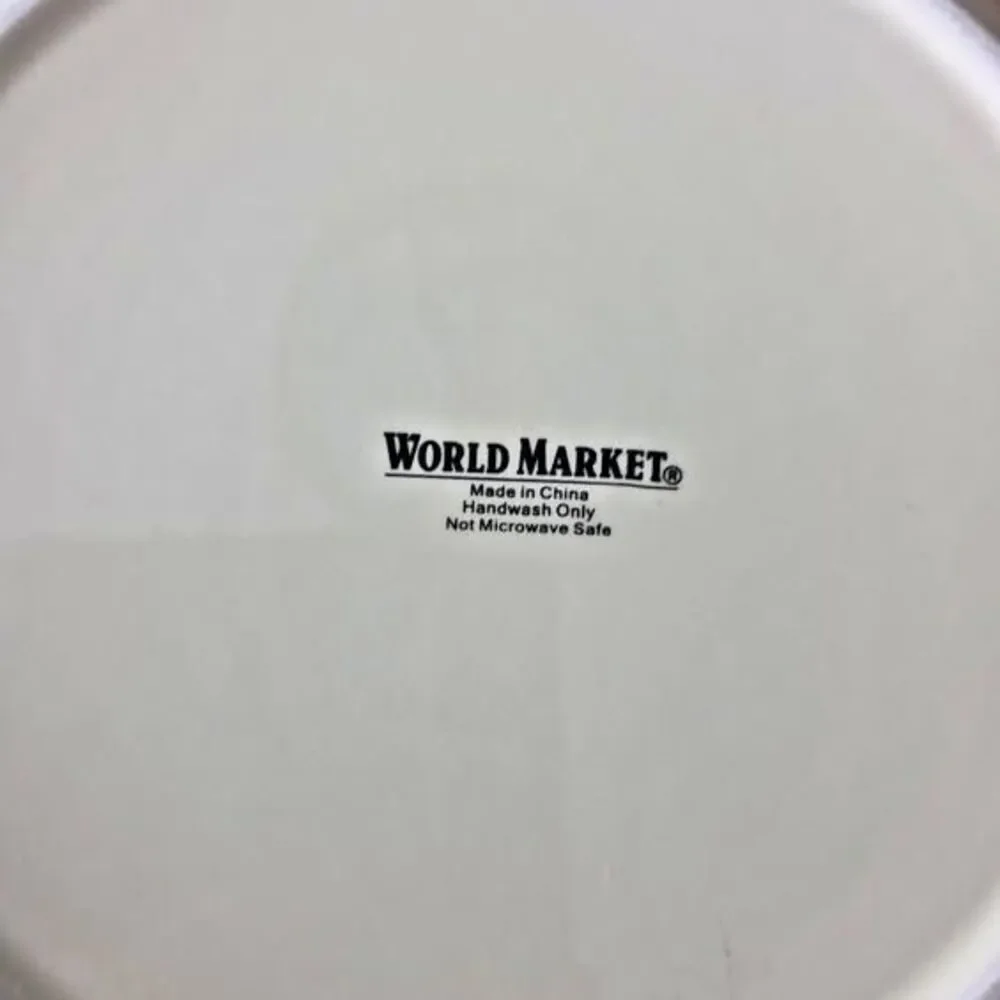 World Market 12 Days of Christmas Stoneware Scalloped Edge Plates 7.5” Set of 4