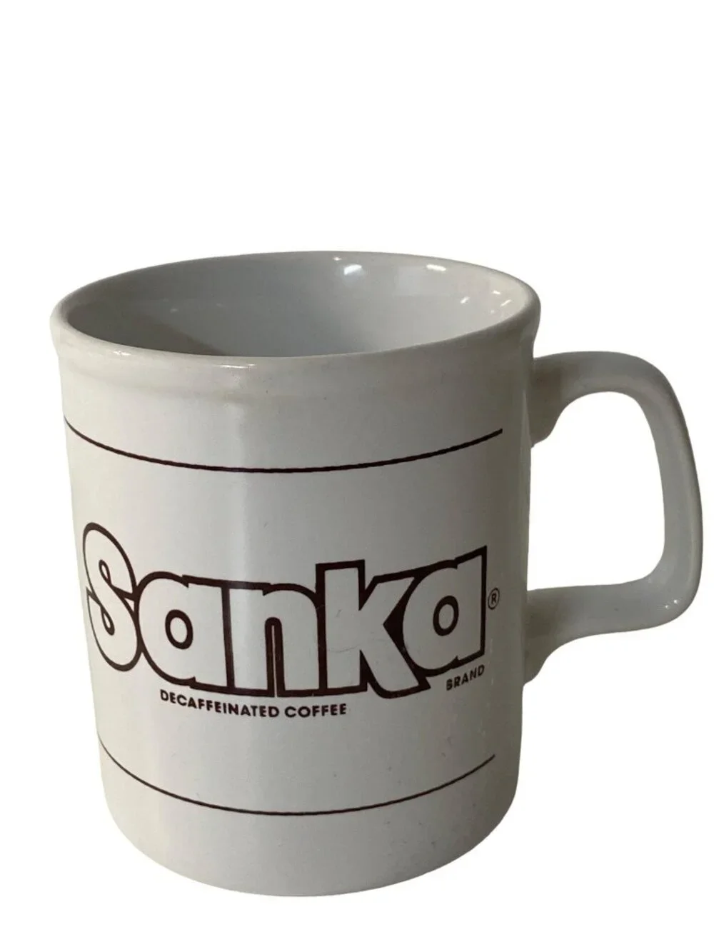 SANKA Decaffeinated Coffee Mug Ceramic Instant Staffordshire England Kiln Craft