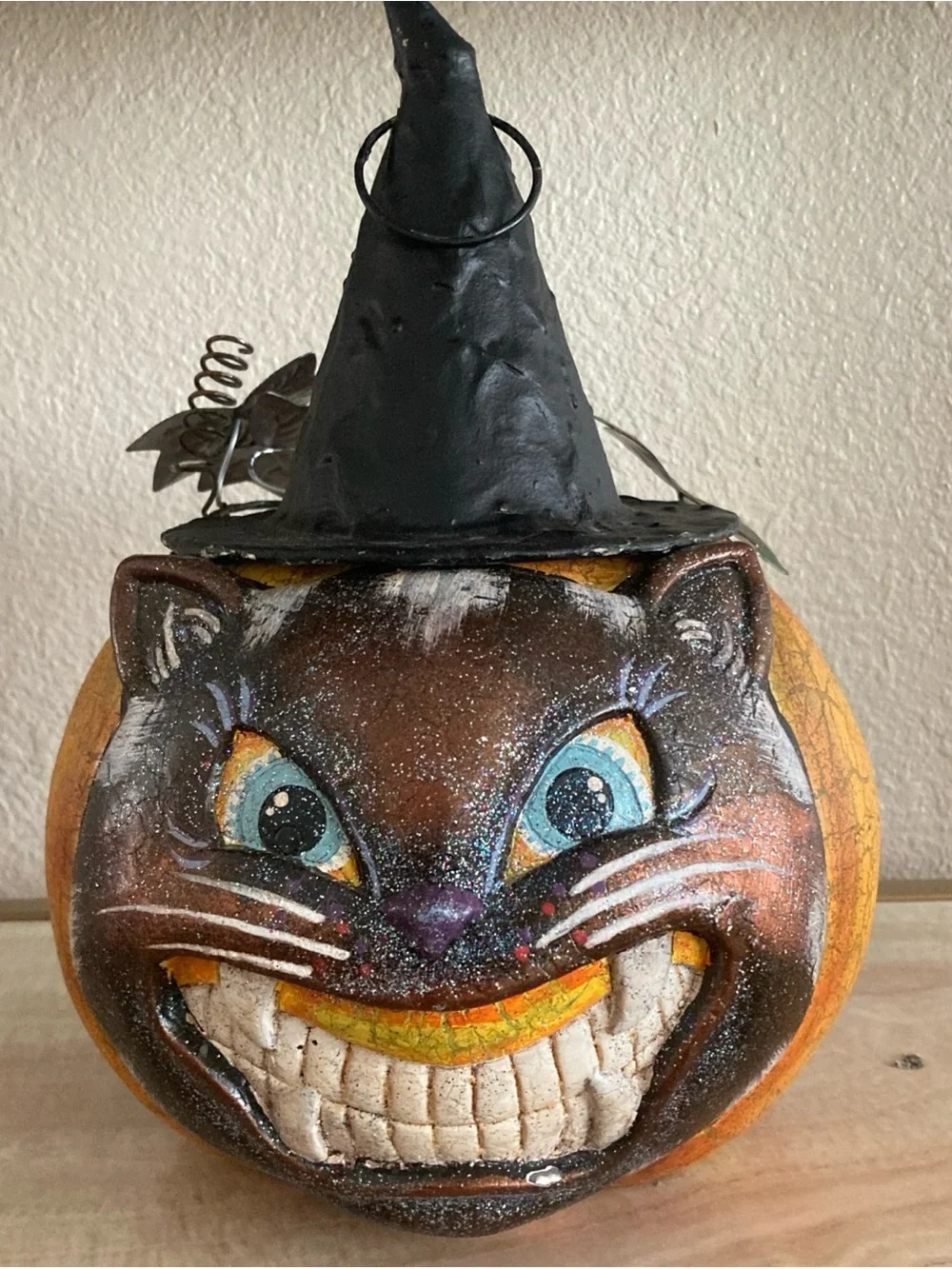 Martha Stewart Halloween Cat Pumpkin  Witch lantern insert Vtg
