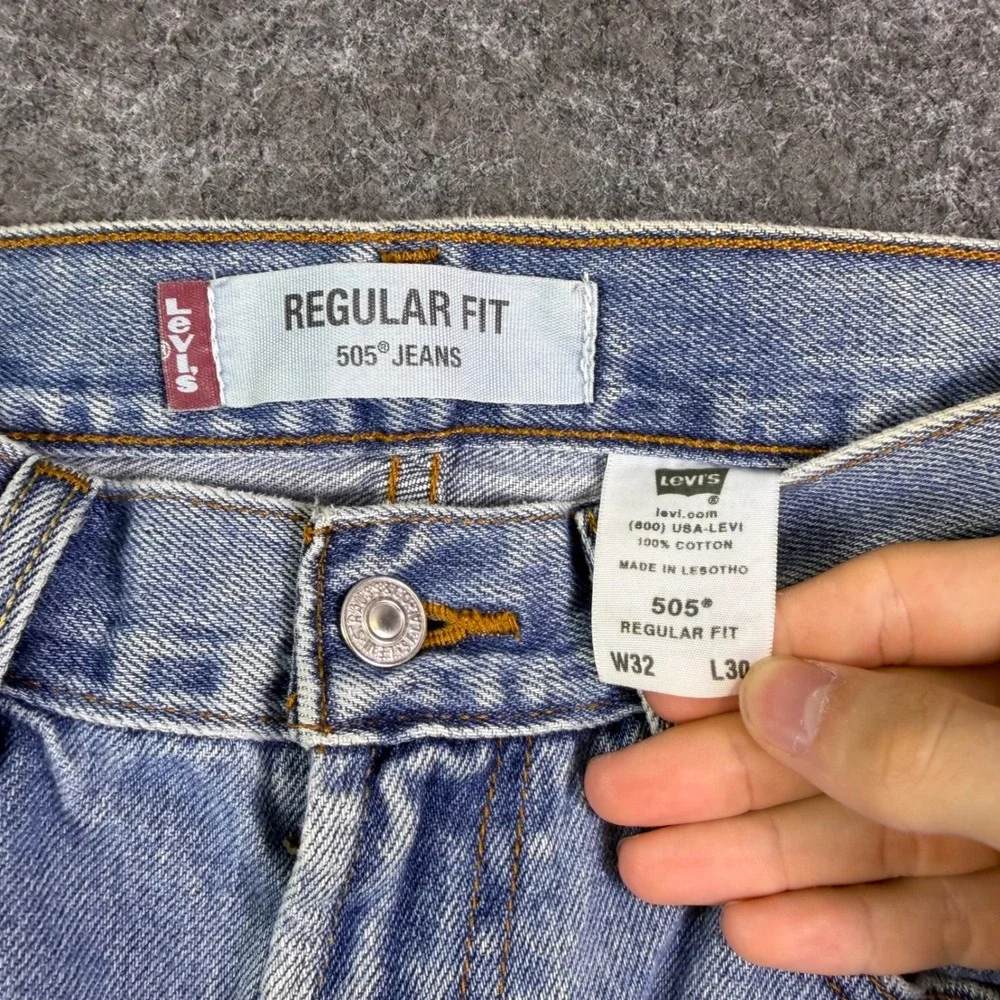Levis distressing shown