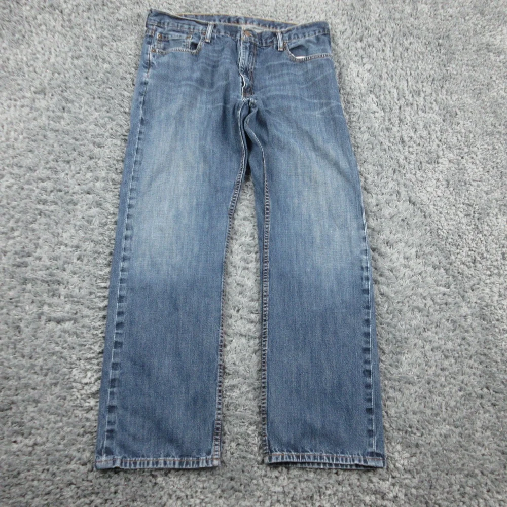 Levis 514 Jeans Mens 38x32 Blue Straight Leg Denim Medium Wash Classic 37x31*