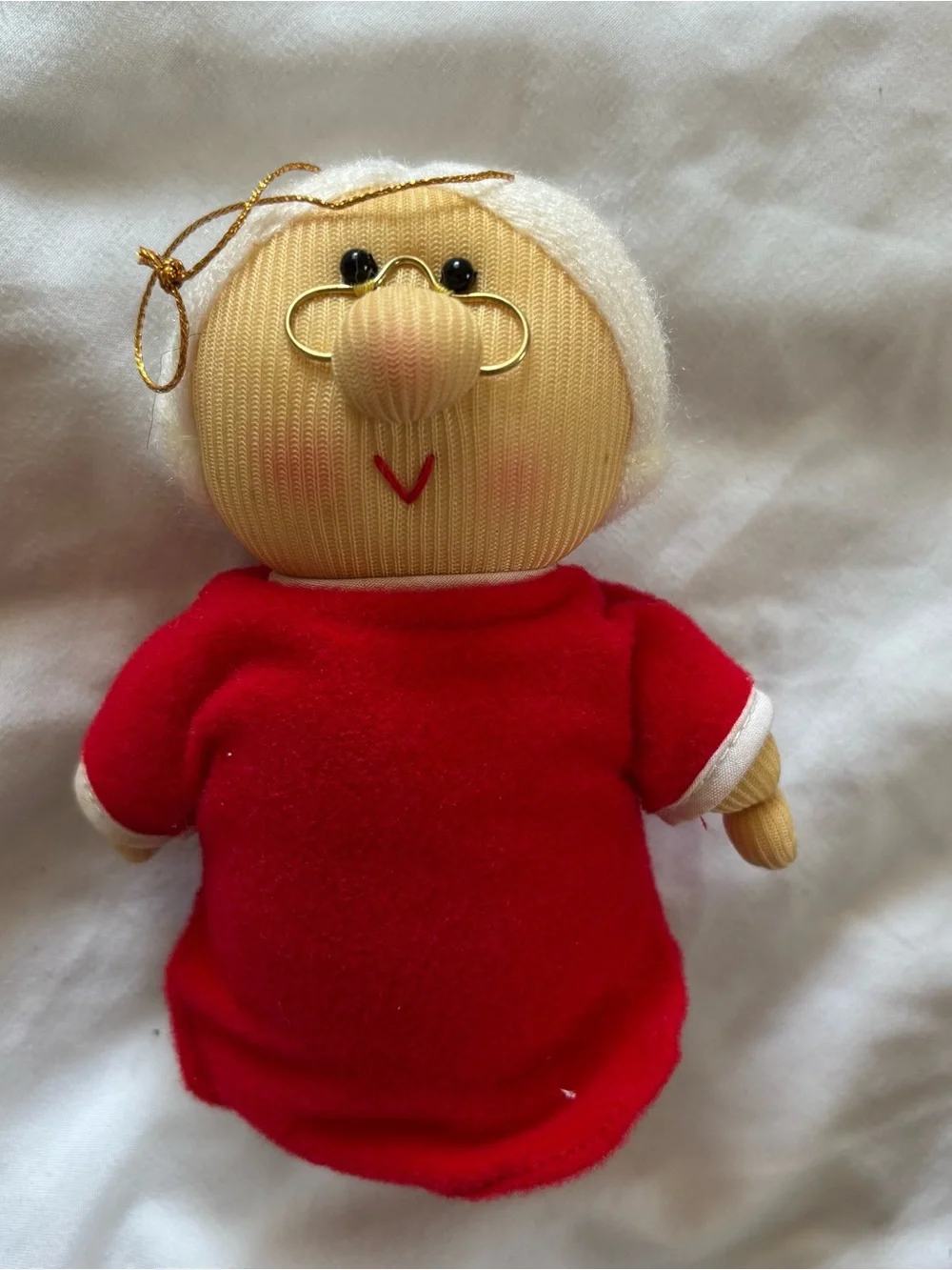 Vintage Avon Gift Collection Mrs. Claus Plush Christmas Ornament
