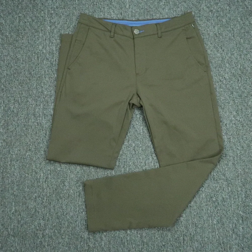 Twillory Pants‎ Mens 30x29 Green Tailored Fit Performance Stretch Zip Pocket