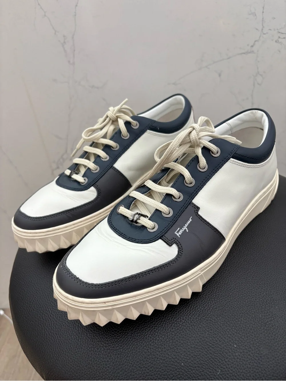 Salvatore Ferragamo white casual lace