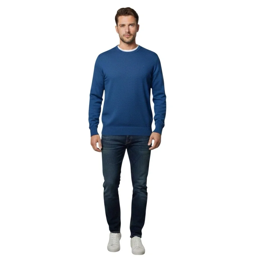 Polo Ralph Lauren Washable Merino Wool Crewneck Sweater Blue Size‎ Large