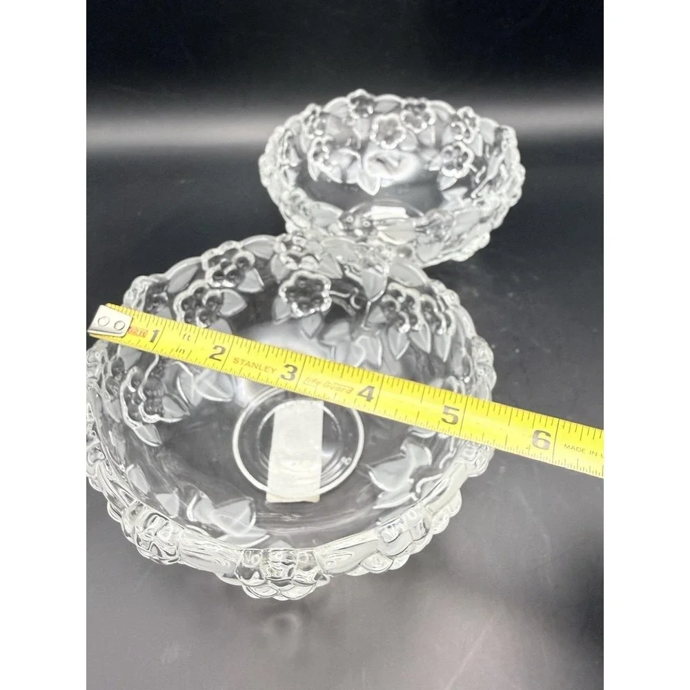 2 Mikasa Carmen Crystal Fruit Bowls SA510/410 Germany Floral‎ Glass Labels