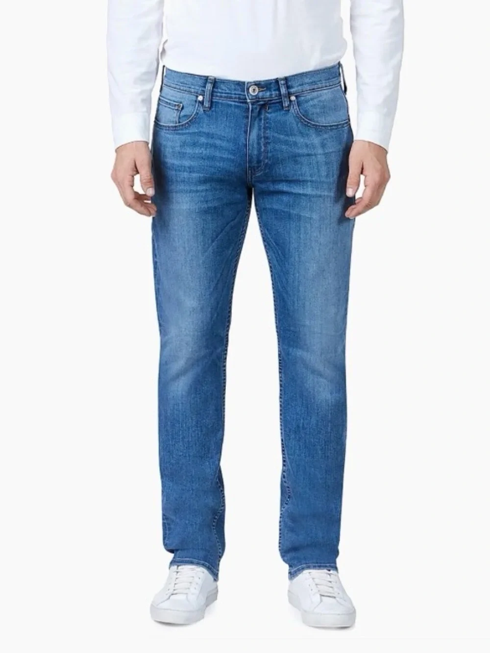 PAIGE Men's Slim Straight‎ Jeans in Medium Blue Wash