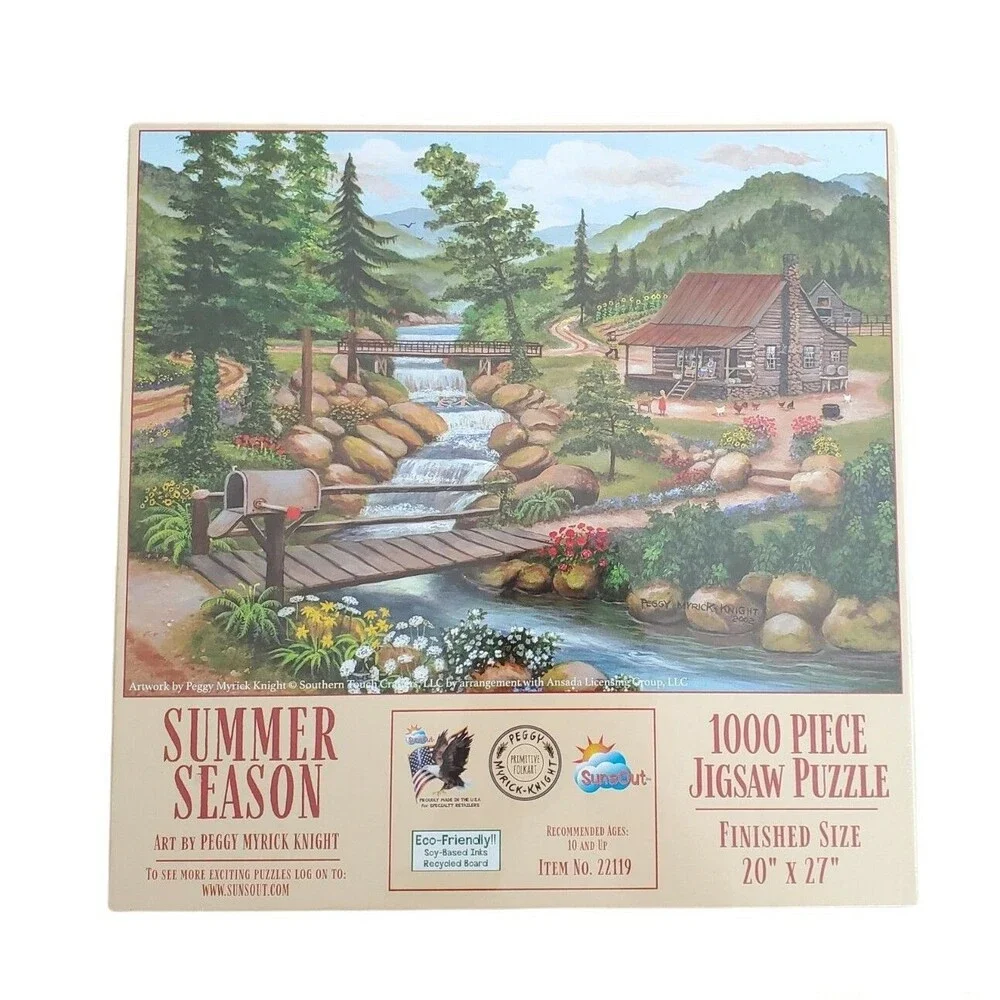 SunsOut Jigsaw Puzzle; Summer Season; by Peggy Myrick Knight; 1,000 pcs. sealed