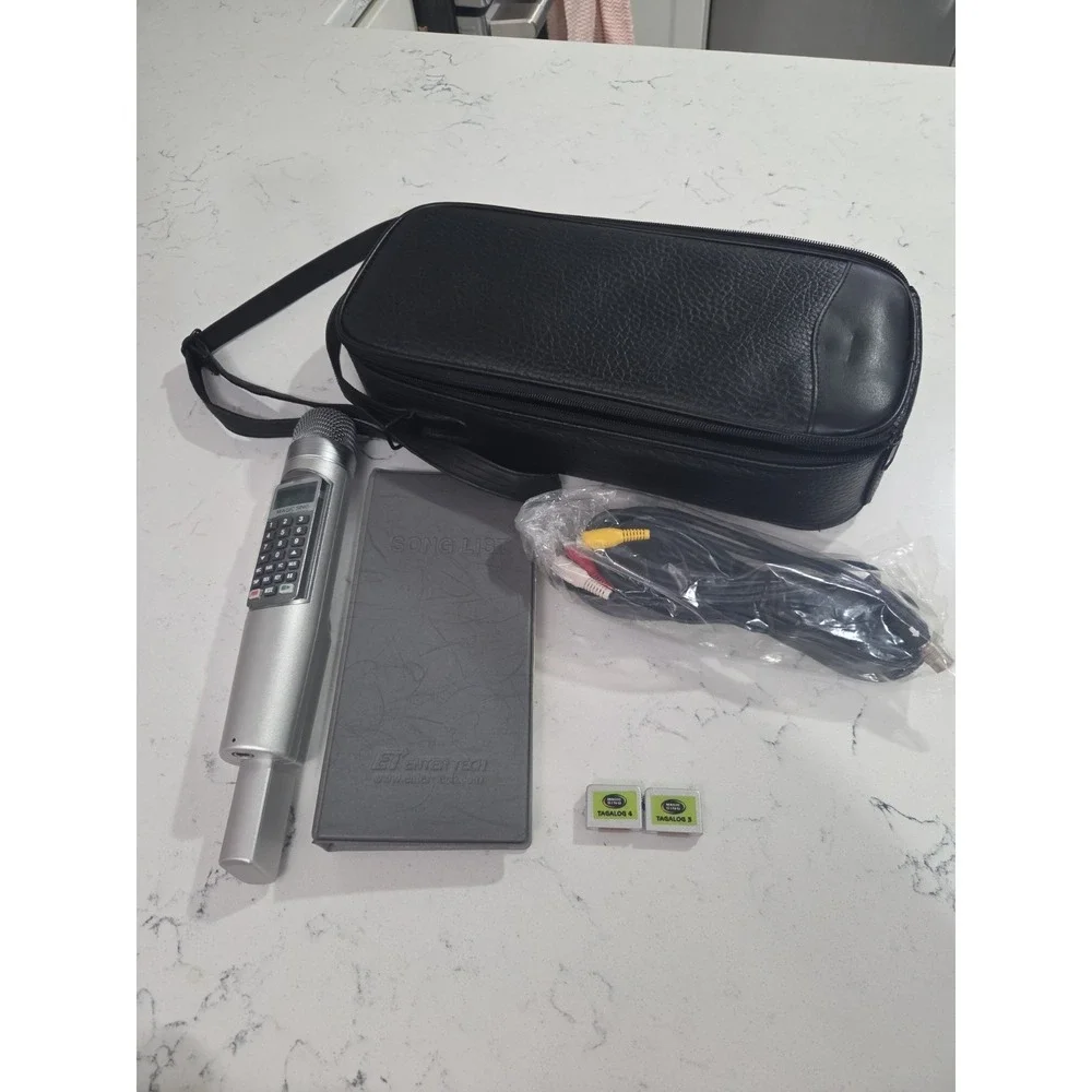 Enter Tech MagicSing Karaoke Microphone Main Cable Case w/ 2 Chips &‎ Book