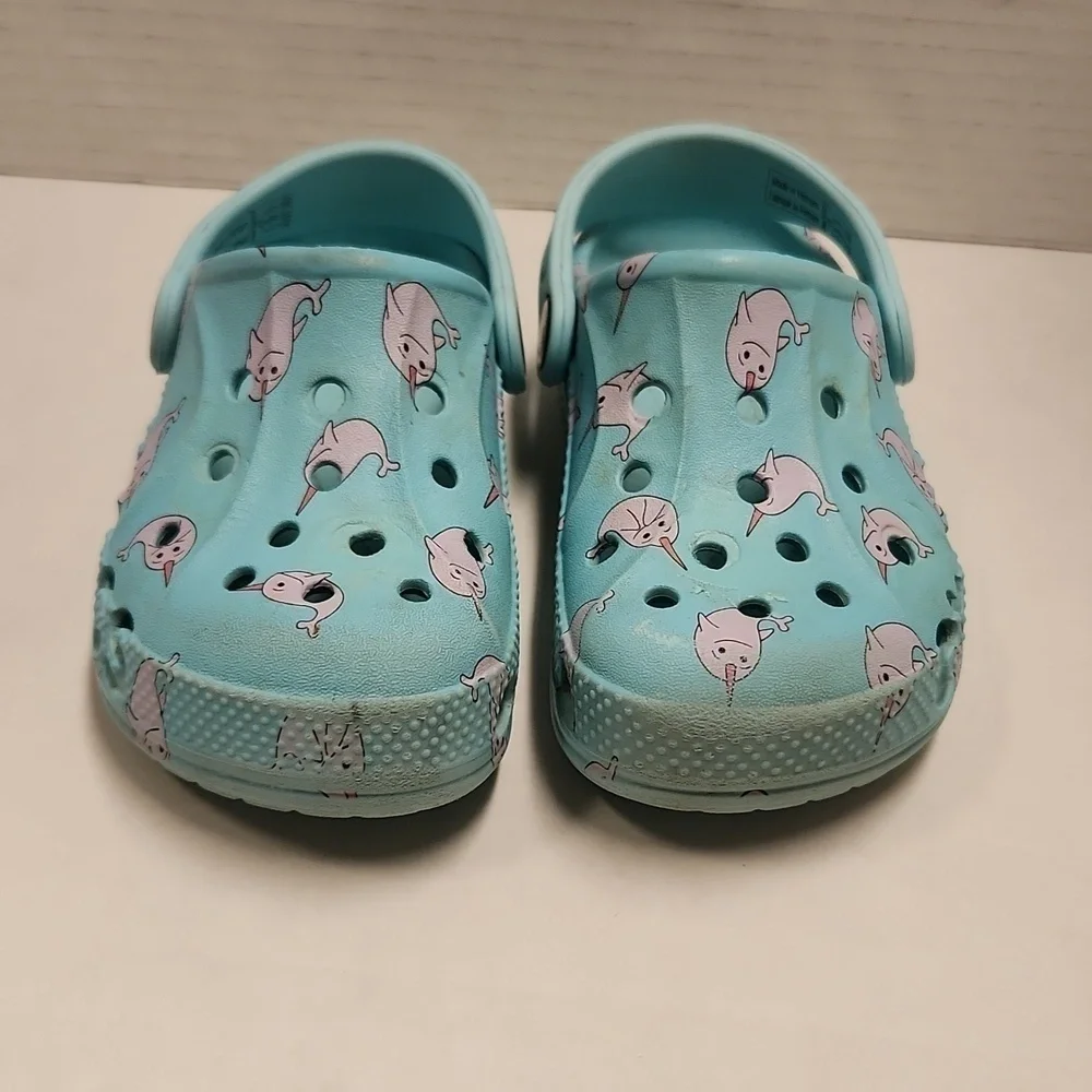 Crocs Narwal Size 9c Blue Lavendar Todder
