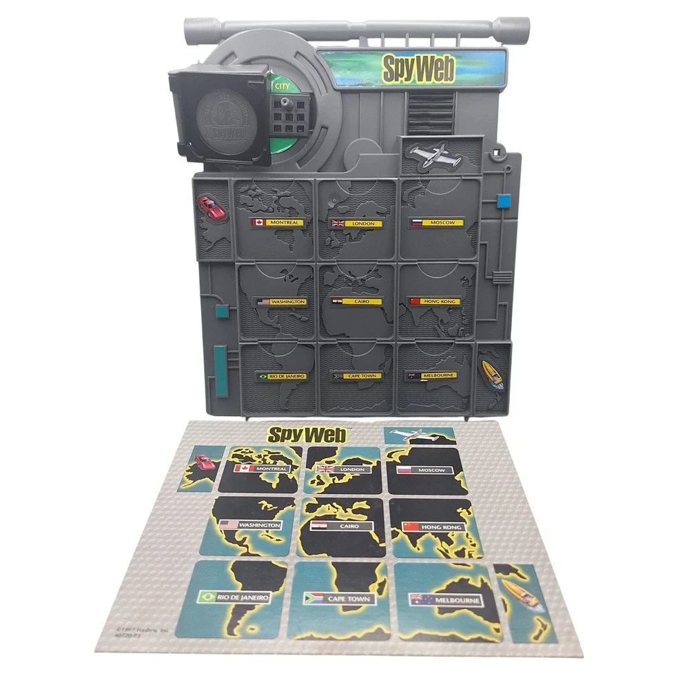 1997 Hasbro Green Spy Web City Game Board Replacement Pieces Vintage‎ Board Game