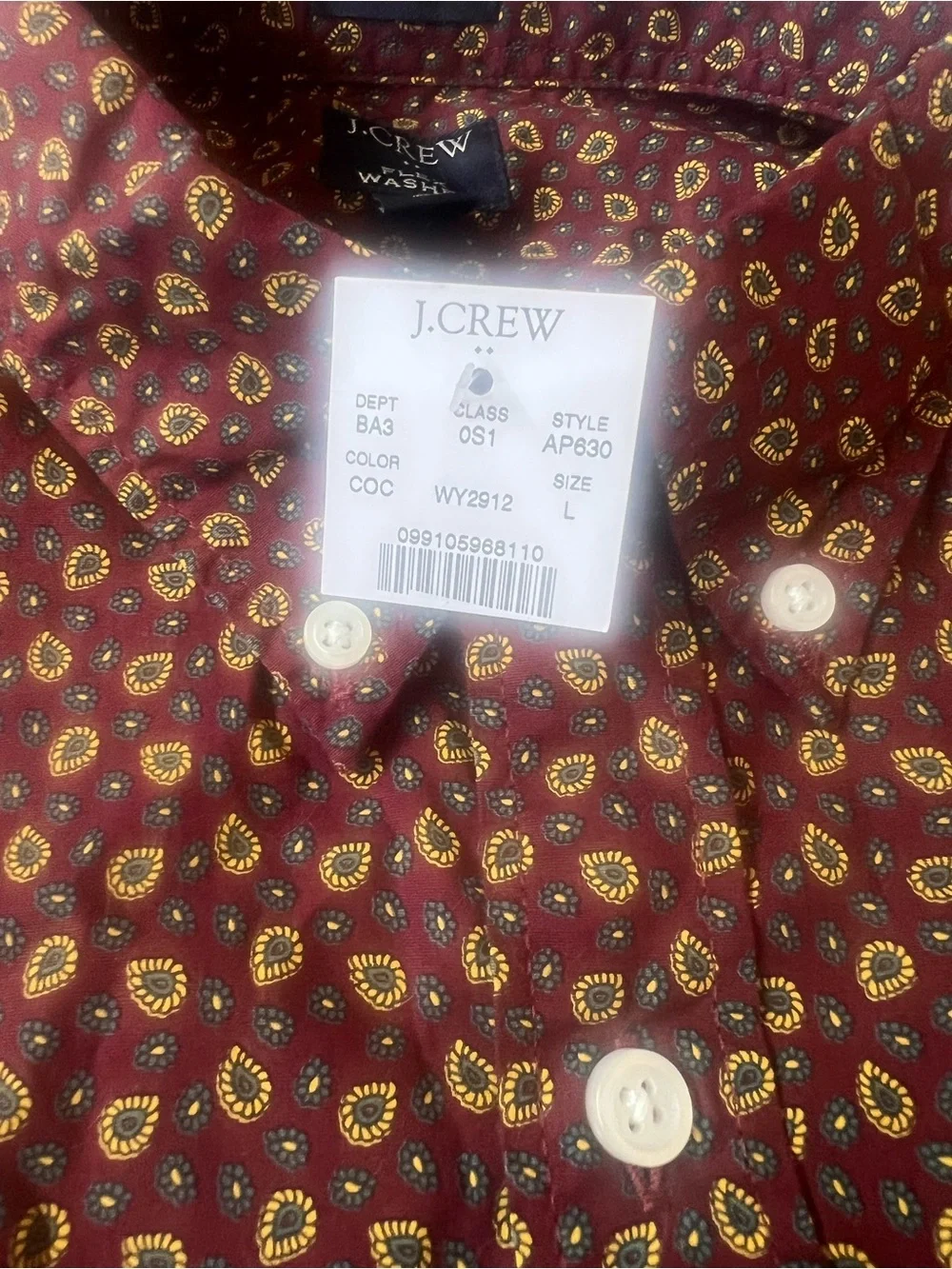 J. Crew nwt button