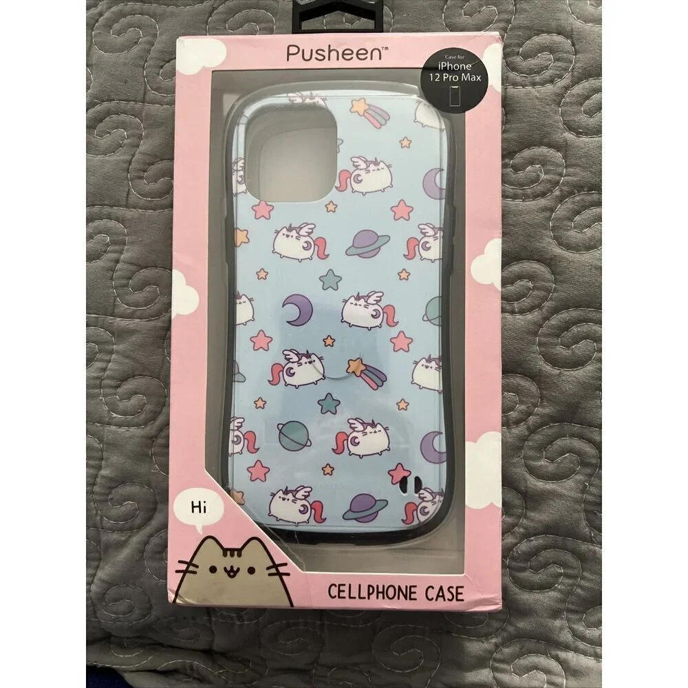 Pusheen Apple iPhone Case For 12 Pro Max Cellphone Case Blue NWT