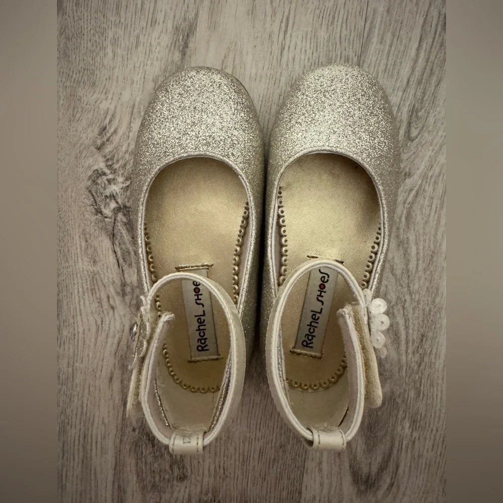 Rachel Shoes Glittery Silver Dress Shoes