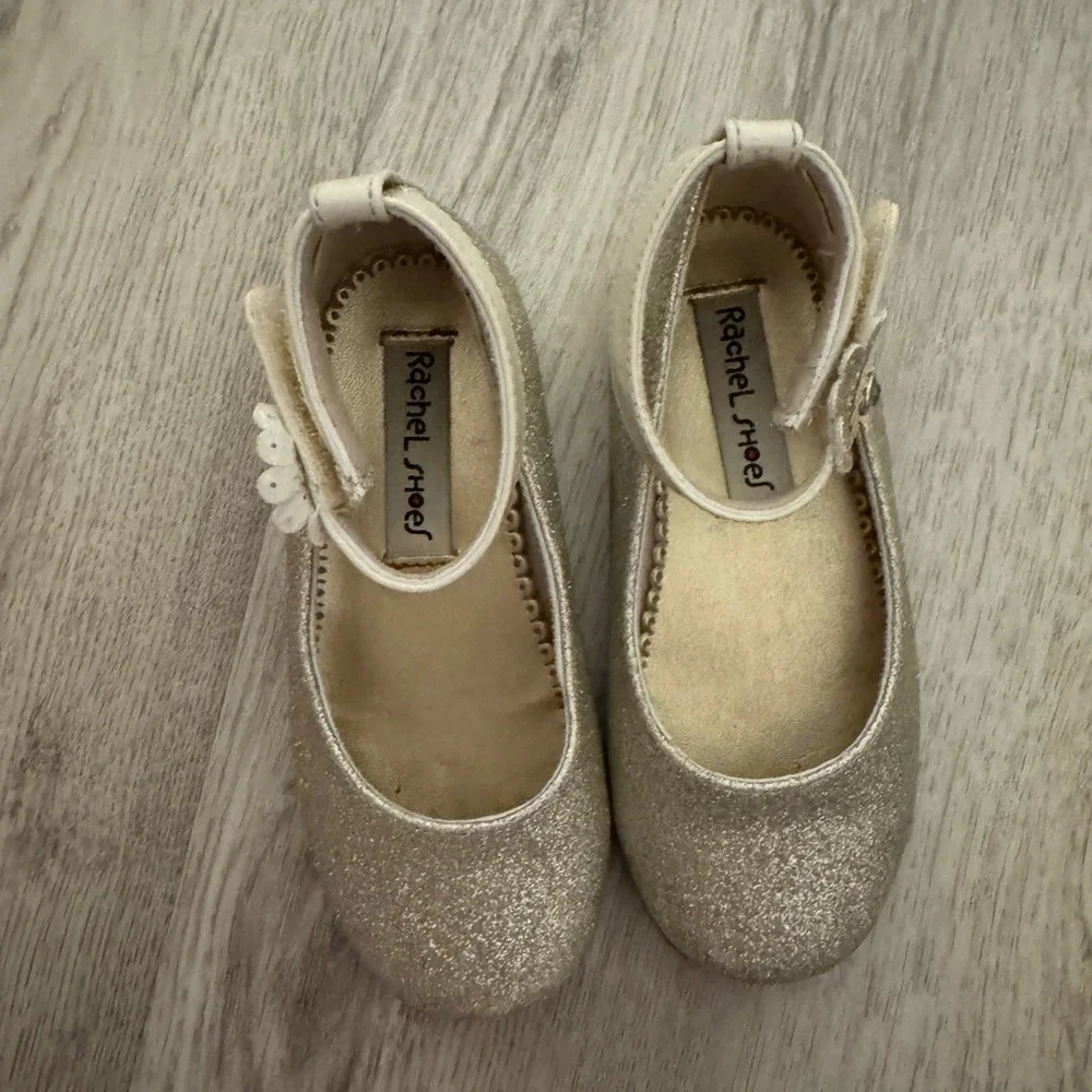 Rachel Shoes Glittery Silver Dress Shoes