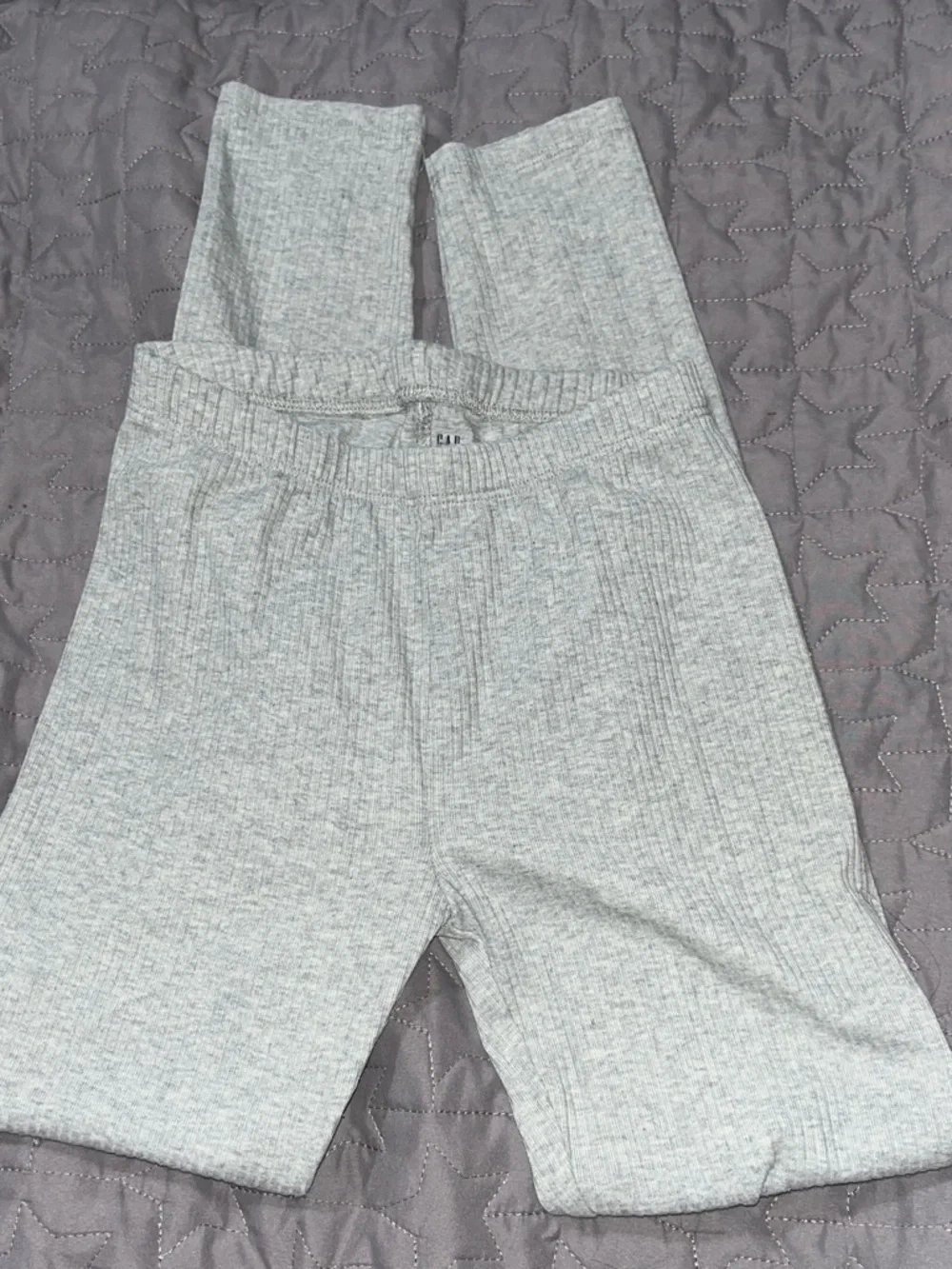 GAP Kids Light Gray Ribbed Leggings