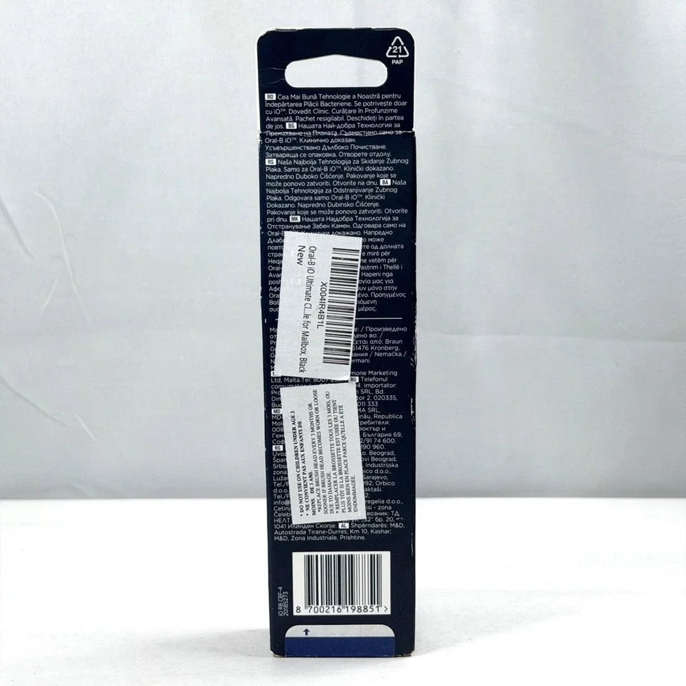4 Pack ORAL-B iO Ultimate Clean Replacement Brush Heads Black Genuine / Sealed