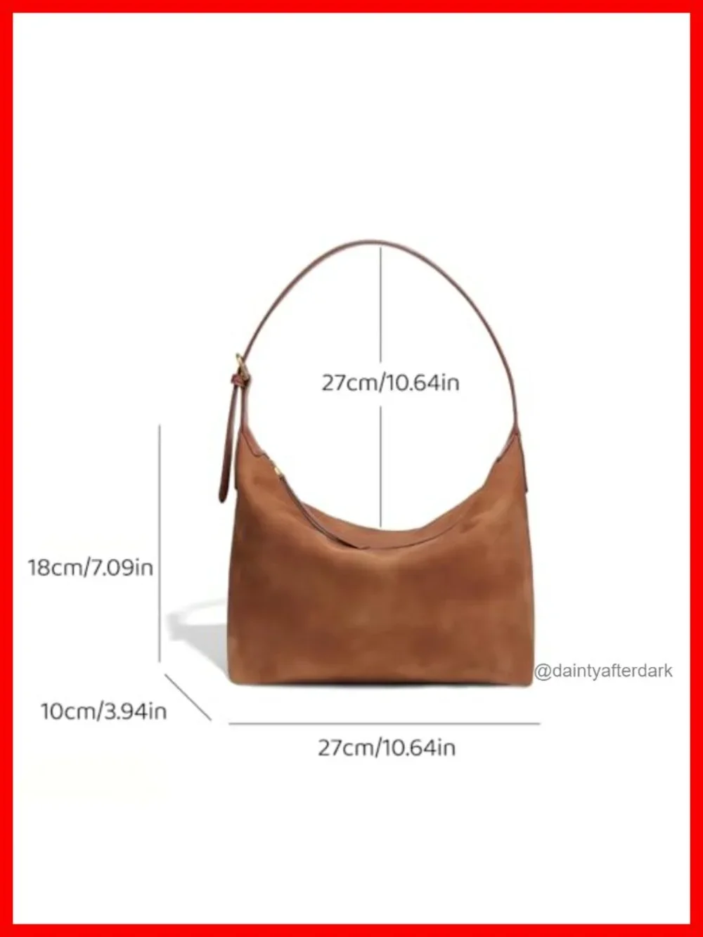 N/A suede hobo