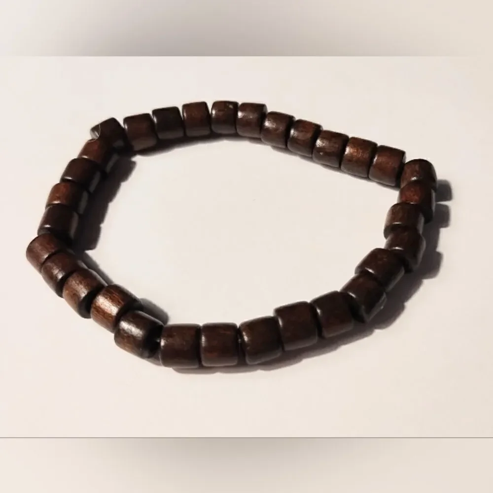 Men's bracelet beaded beads brown new d23‎