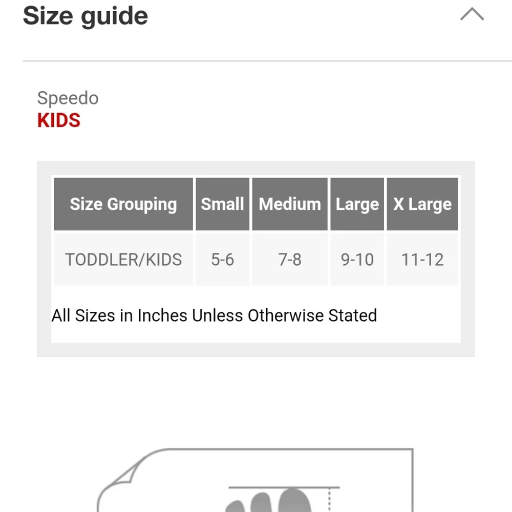 Speedo size 10