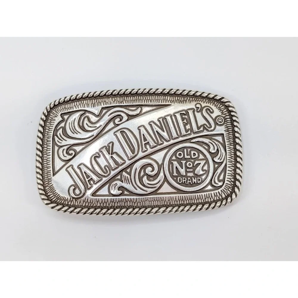 Vintage 2005 Jack‎ Daniels Old No 7 Belt Buckle Silver Tone 5007JD Western Rodeo