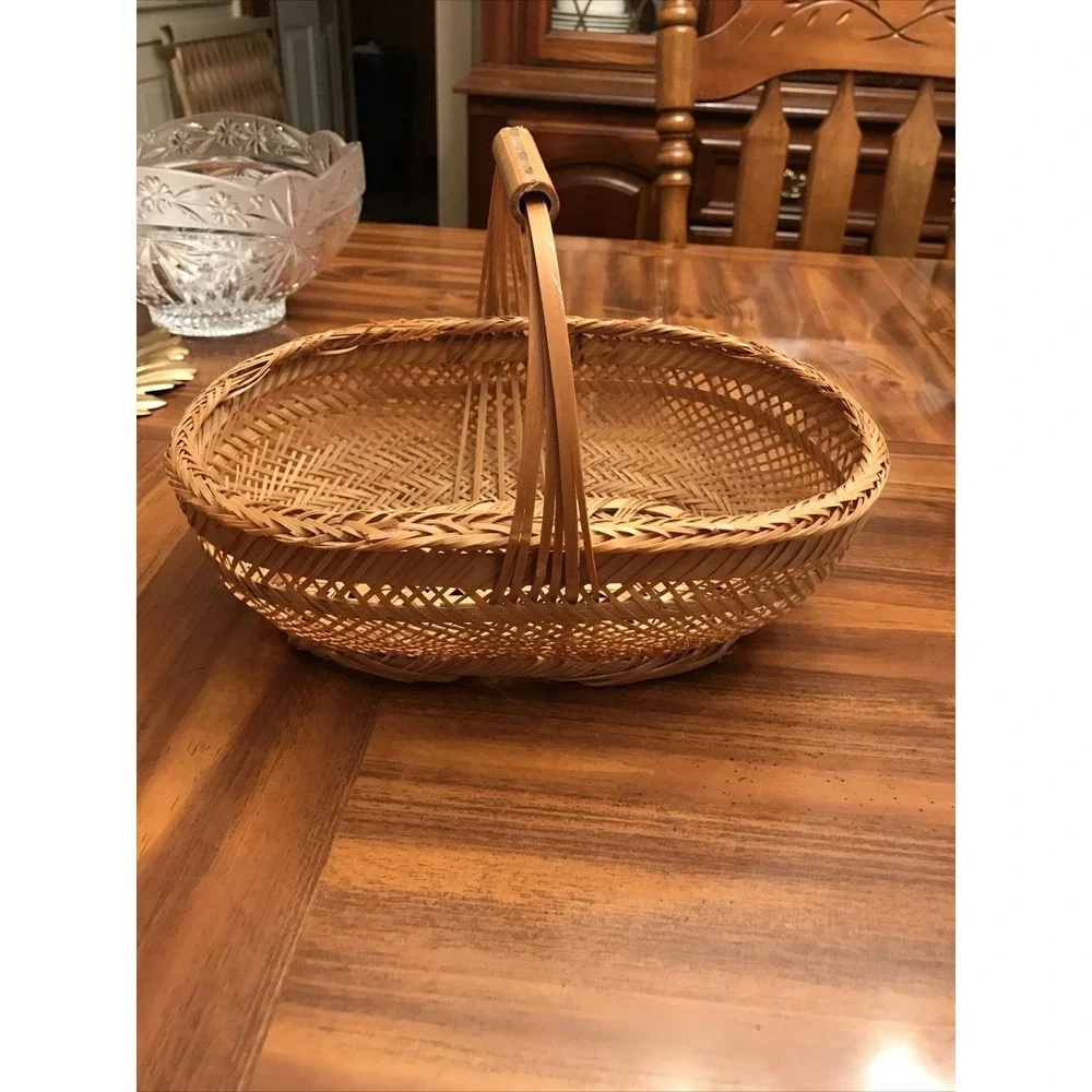 vintage bread basket peoples rebublic‎ china 11 inch