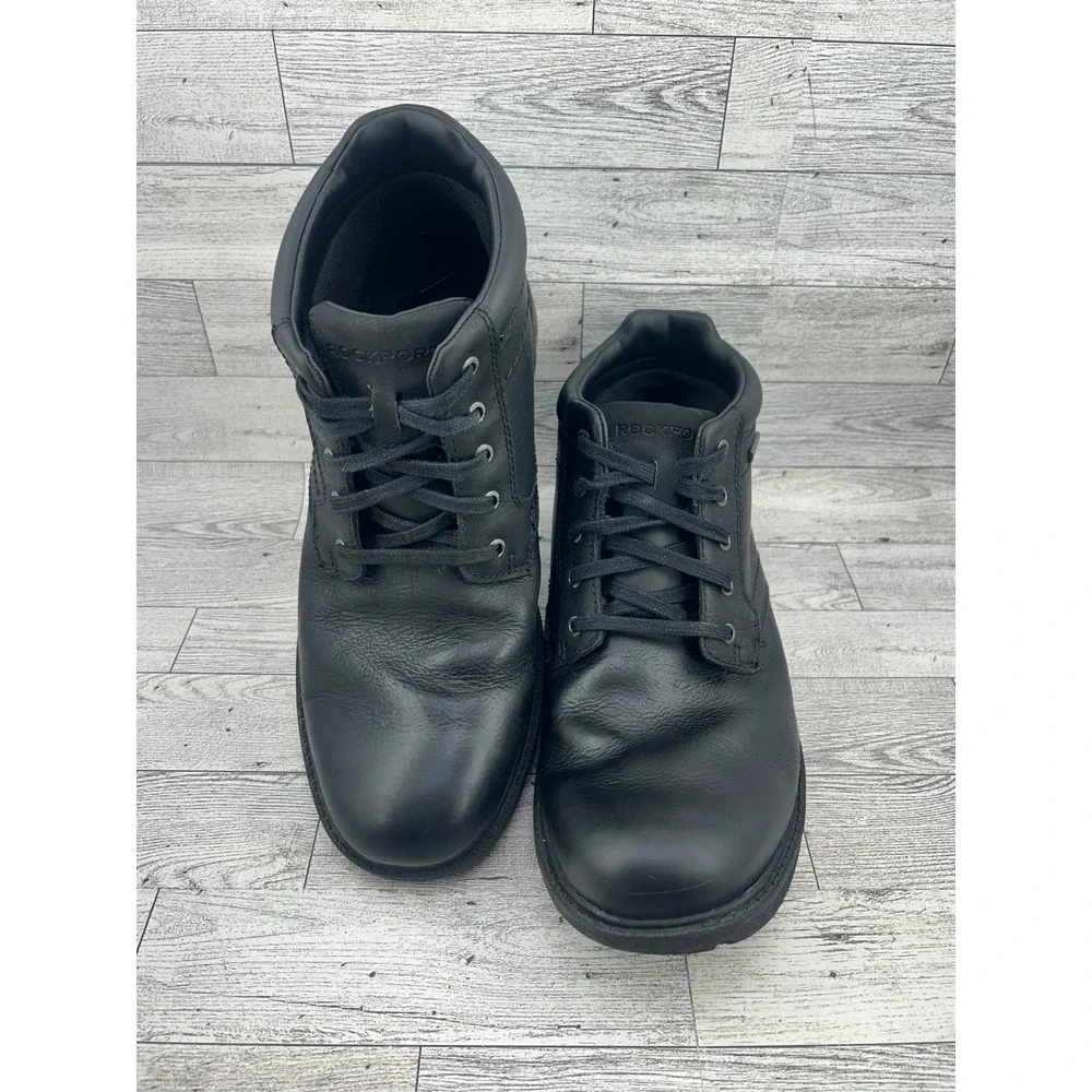 Rockport Storm Surge Mens 9.5 Black Leather‎ Waterproof Chukka Boots CH4053