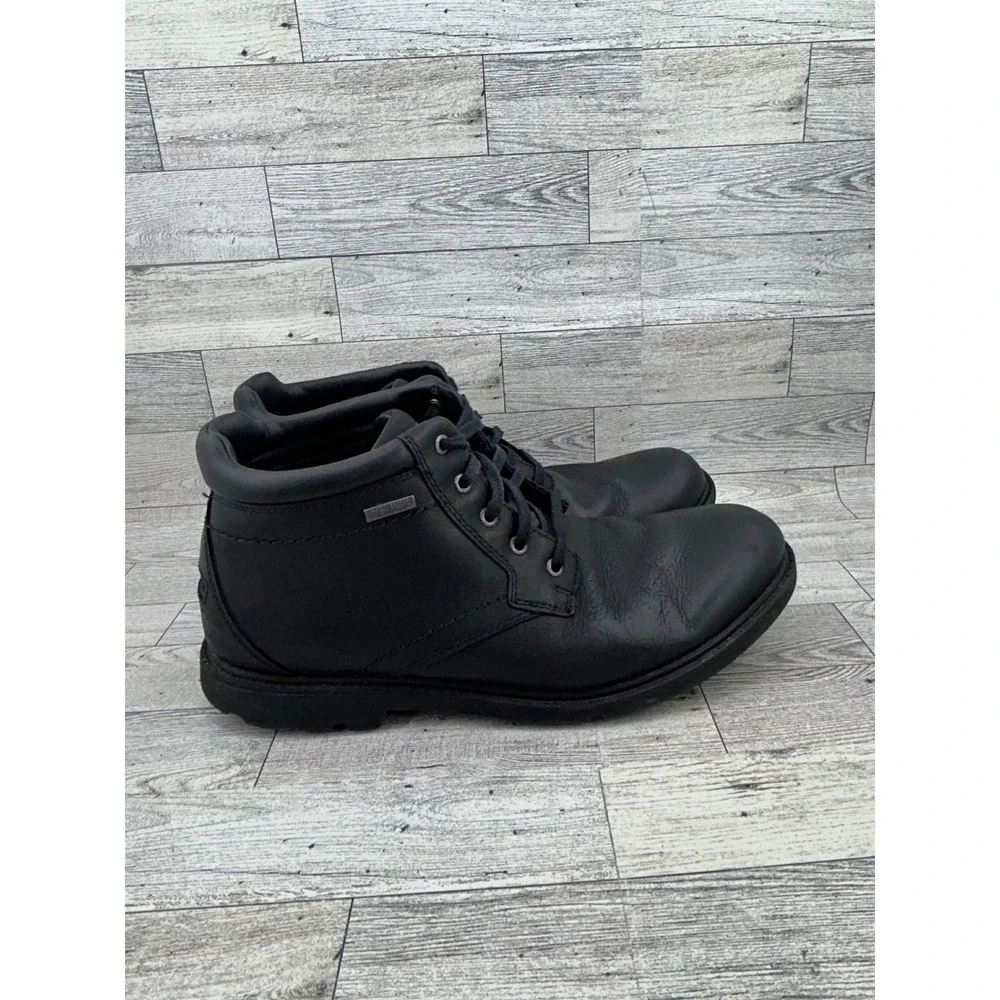 Rockport Storm Surge Mens 9.5 Black Leather‎ Waterproof Chukka Boots CH4053