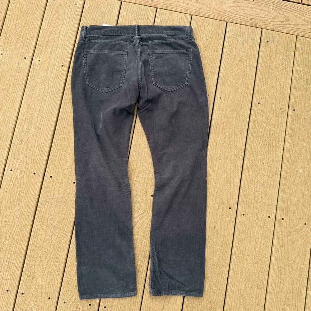 Banana Republic Corduroy Pants Mens 33x30 Grey Excellent Pima Cotton Straight