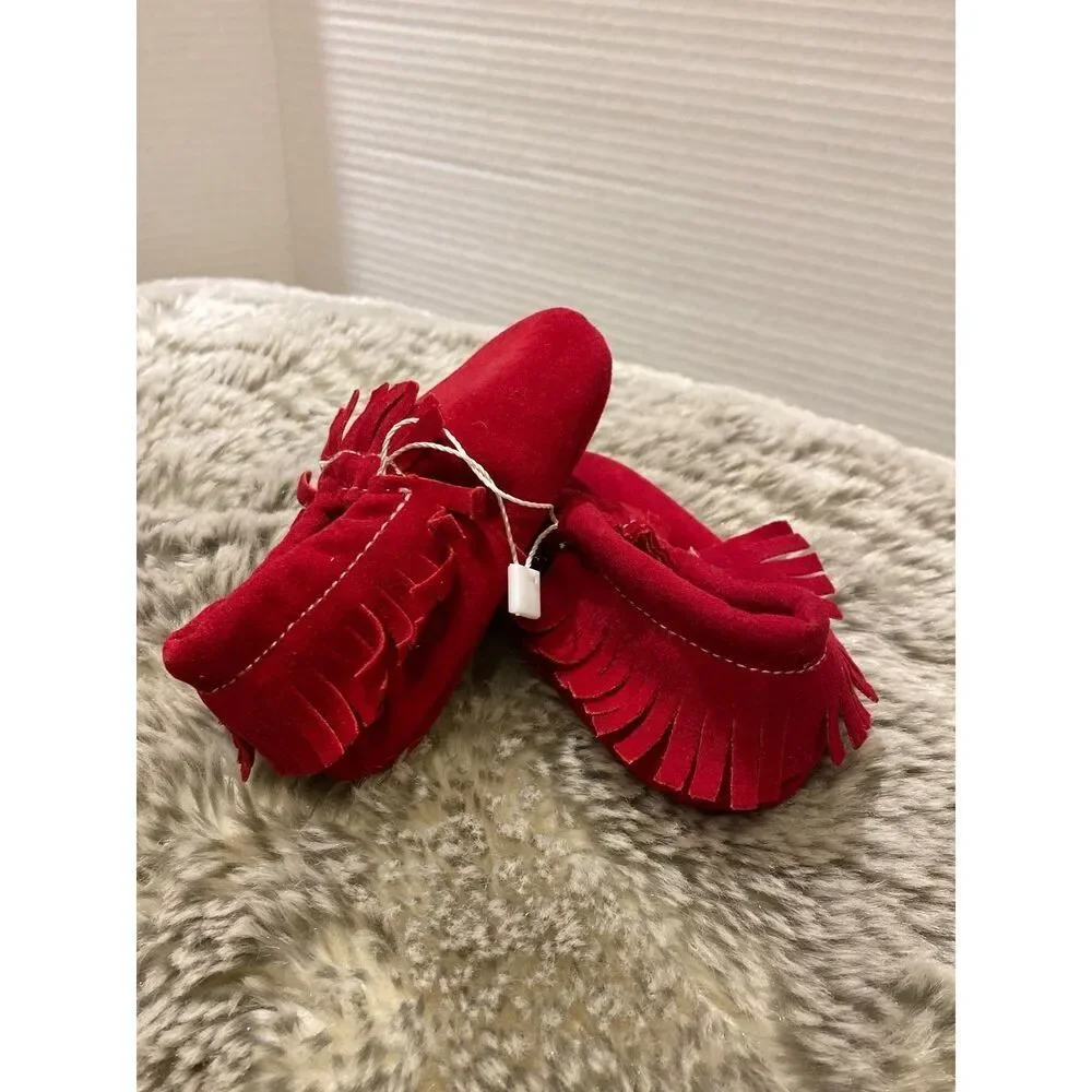 Moccasins deep red