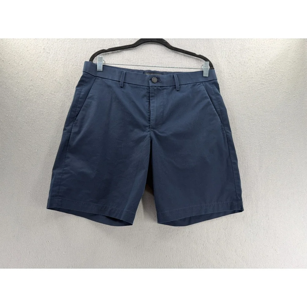 Banana Republic Chino Core Temp Shorts Mens‎ 33 Navy Bermuda Minimalist Preppy