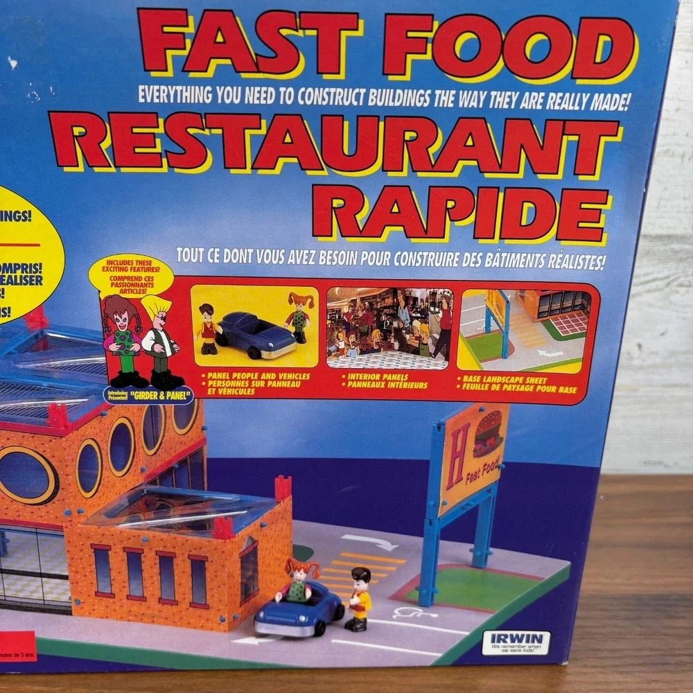 Irwin GirderPanel Building System Fast Food Restaurant building set Sealed 1990s