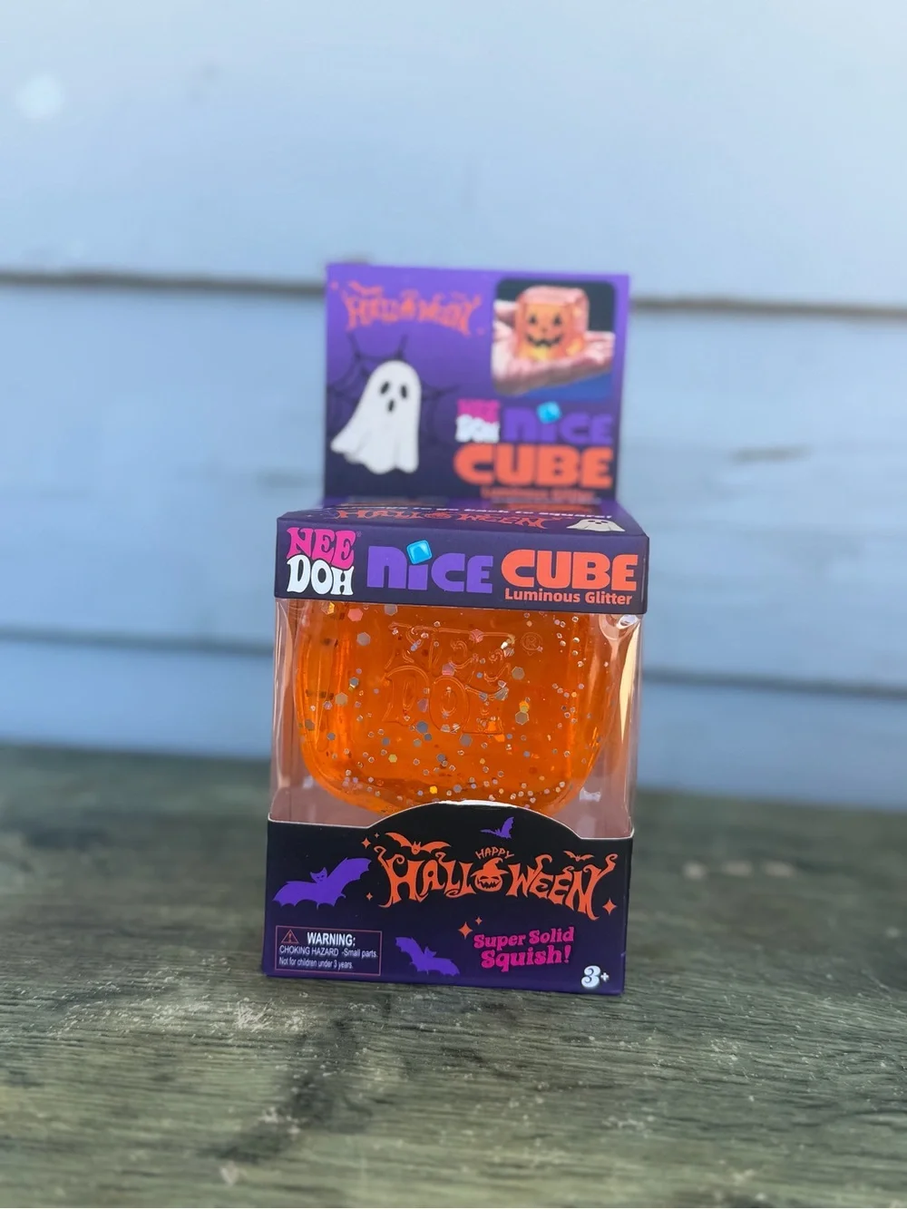 Orange Luminous Glitter Cube - Halloween Edition NeeDoh
