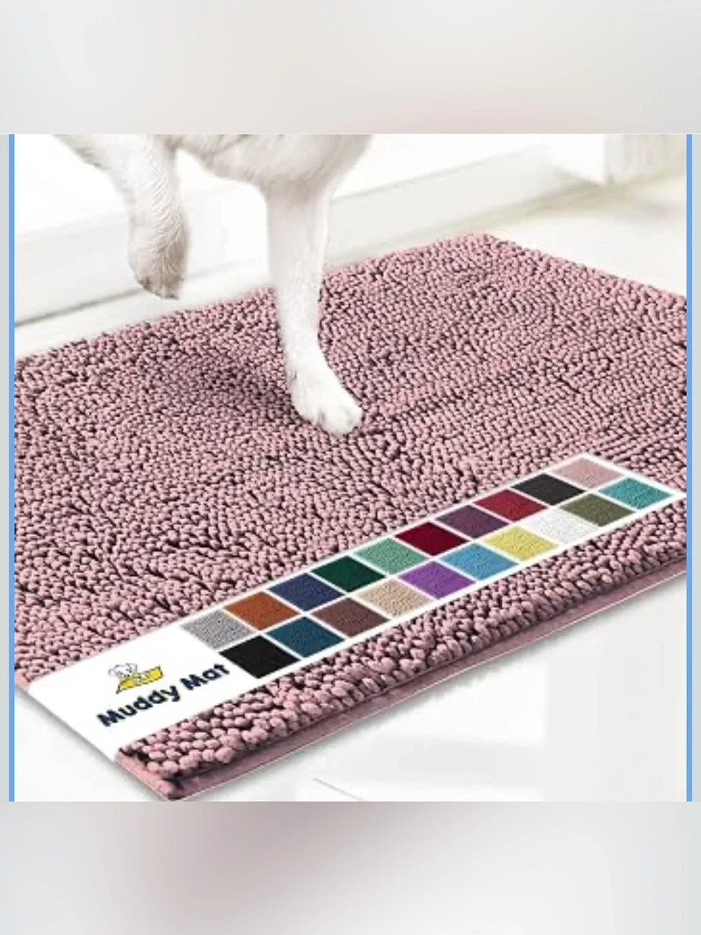 Muddy Mat® | Super Water Absorbent Door Mat Indoor,  light pink 48x60” new