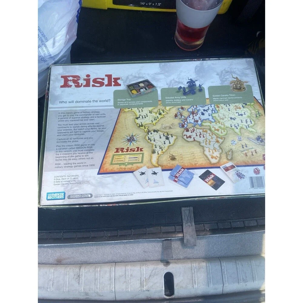 Risk Board Game 2003- The Game Of Global Domination Parker Brothers New Open