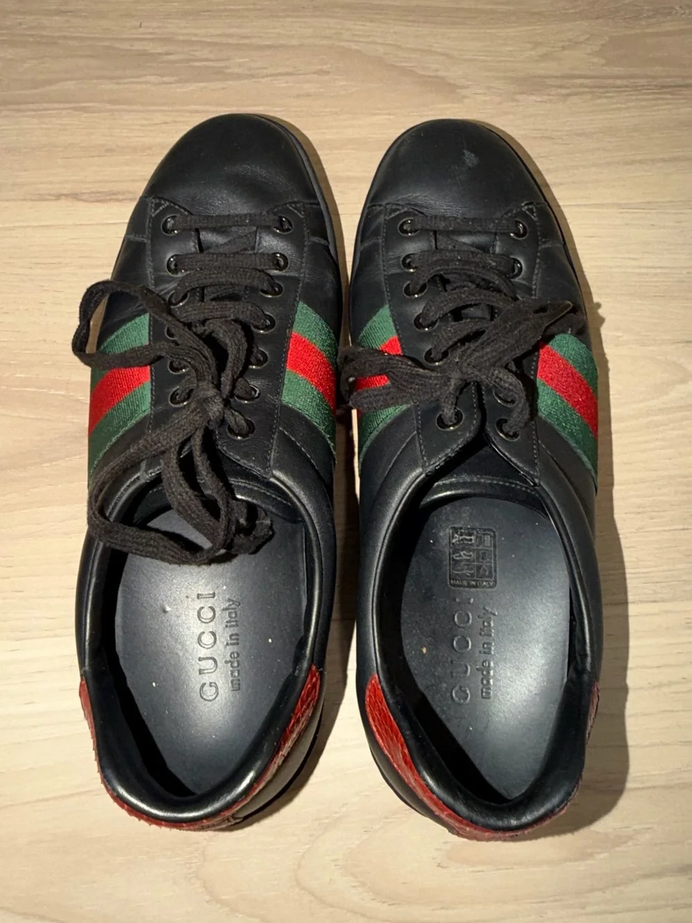 Gucci black leather