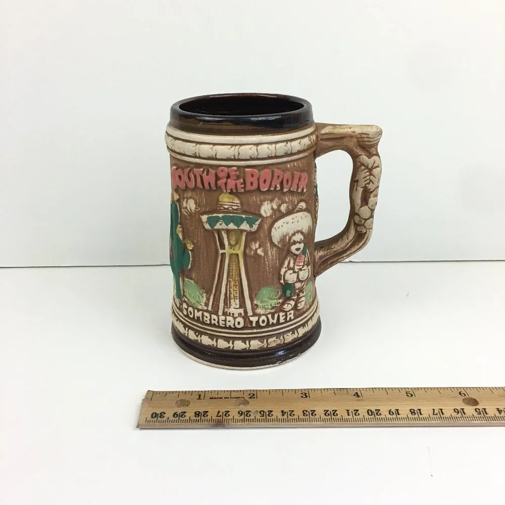 Vtg South of the Border Sombrero Tower Mug Stein Style South‎ Carolina Souvenir