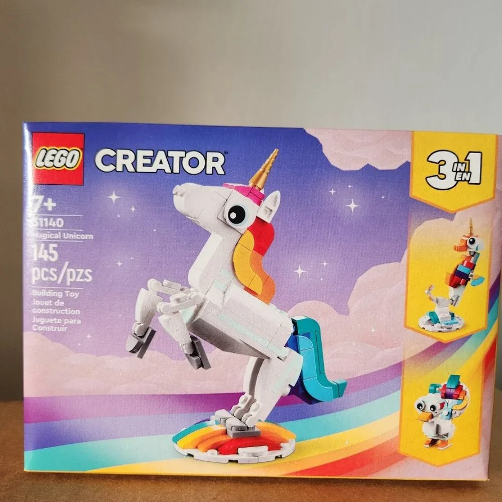 LEGO Creator 3 n1 Magical Unicorn Seahorse Peacock Rainbow 31140 Easter Basket G