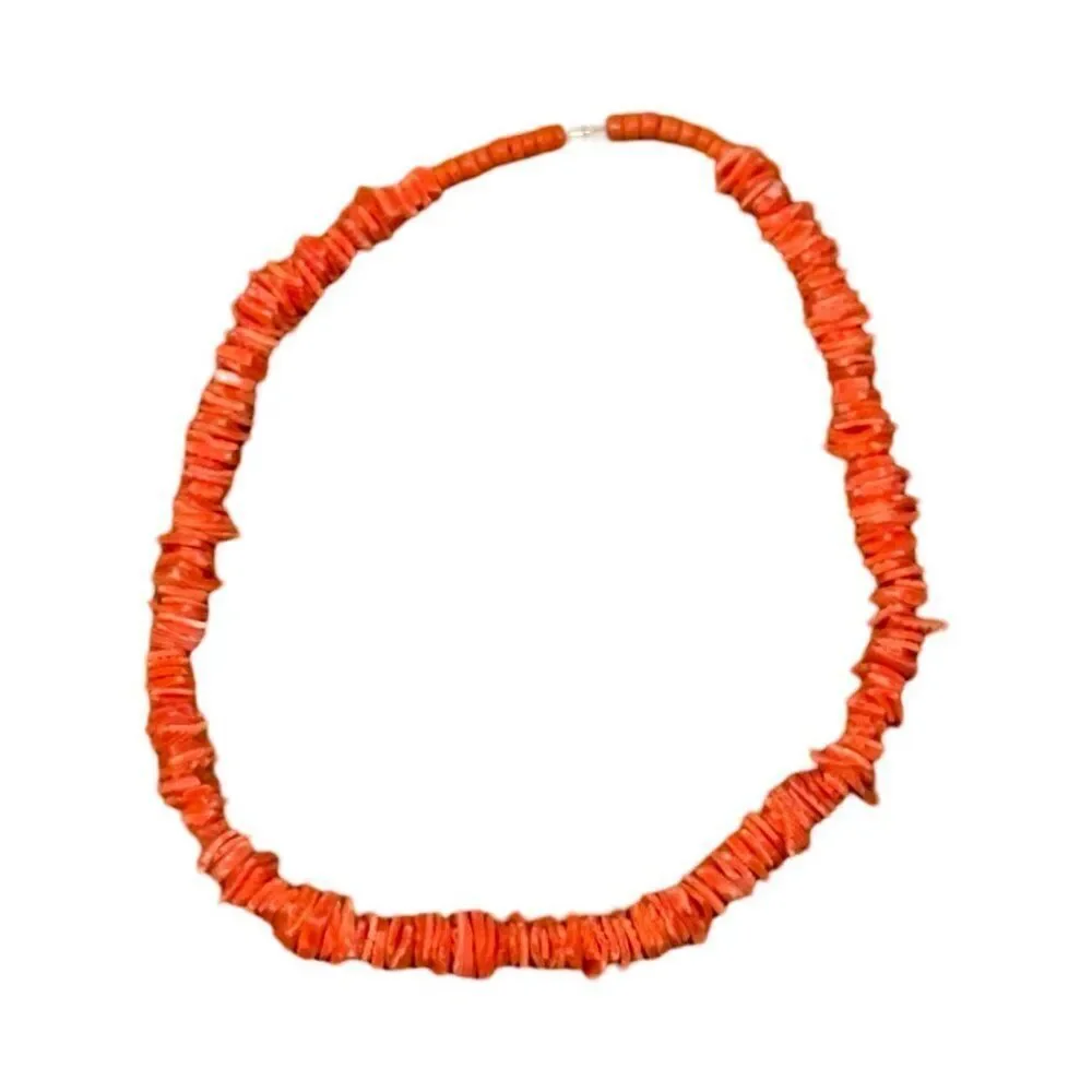 Neon Orange Shell Necklace