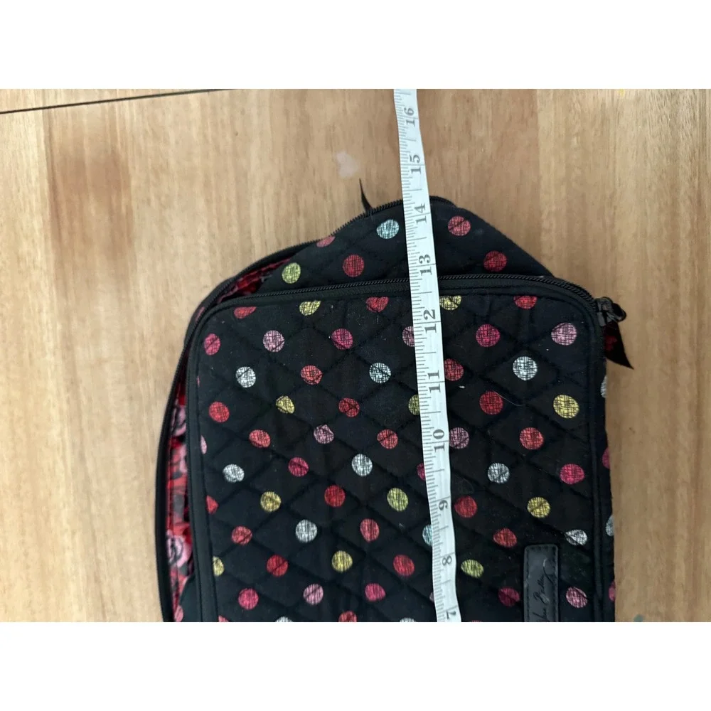 Vera Bradley Quilted Havana Dots Black Makeup Bag Polka Dot Travel Organizer