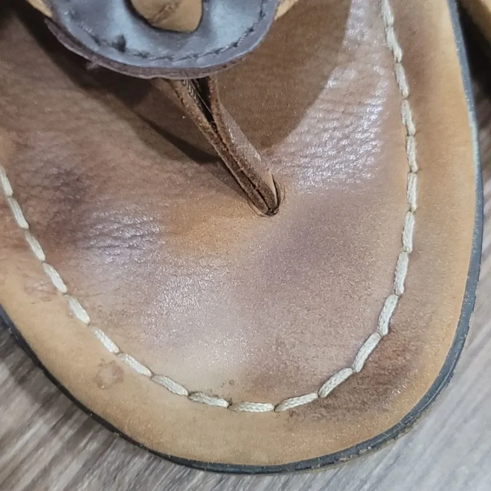 Tommy Bahama tan leather