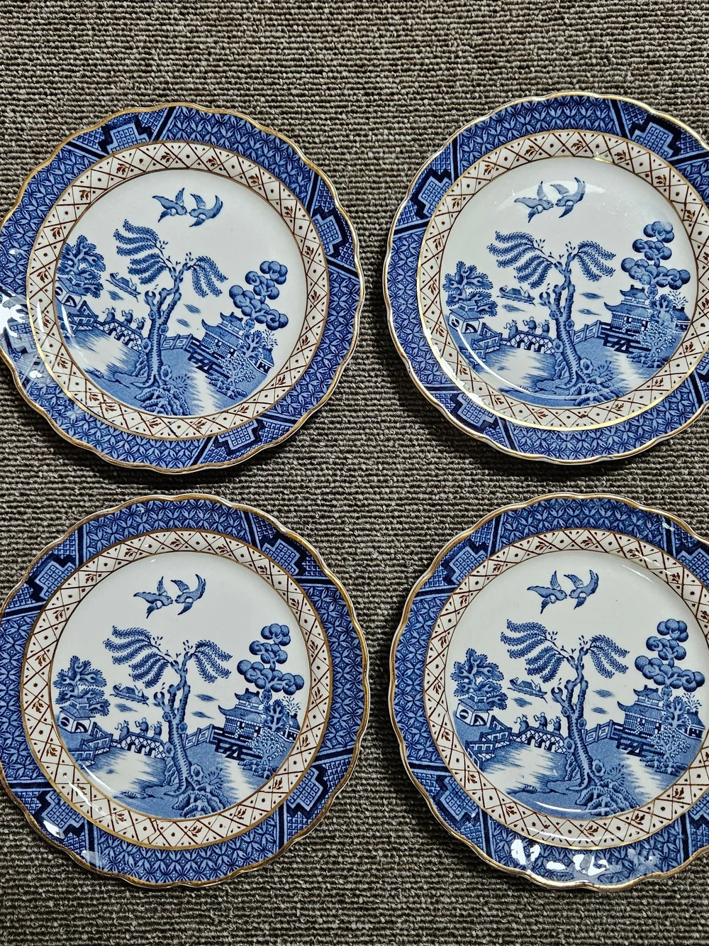 Booths Real Old Blue Willow  Bread & Butter Plates~6 1/8