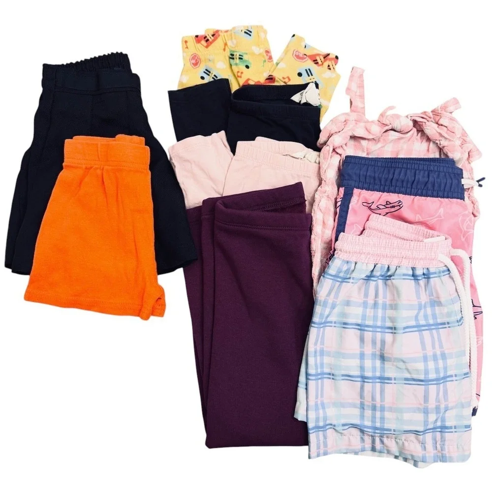 Girls Sz 4T Clothing Lot 9pc H&M Nautica Cat & Jack Leggings Swim School Bundle