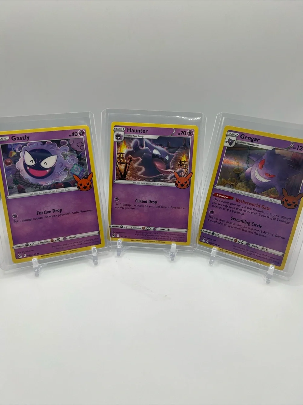 Gastly > Haunter > Gengar Pokemon Trick or Trade Cards 🎃