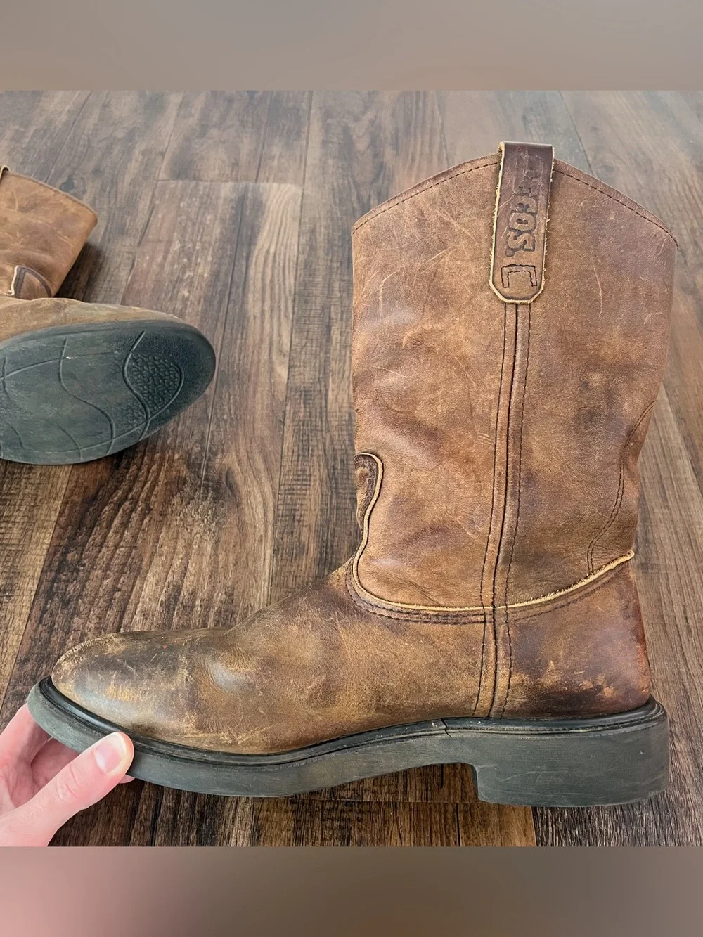 Red Wing Pecos 1124 Pull On Boots Leather Work Western Size 9.5 D Made in USA